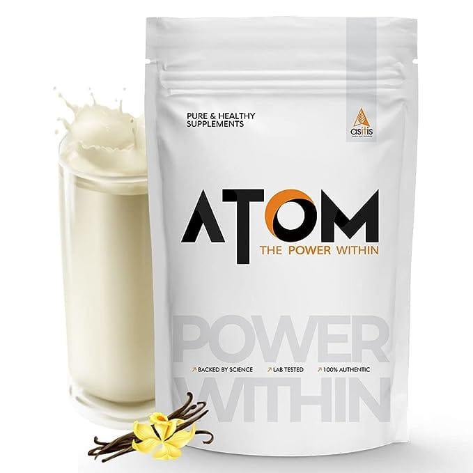AS-IT-IS ATOM ISO Whey Gold 1kg | French vanilla | 29g Protein | 100% Whey Protein Isolate | Prevents Muscle Loss | Faster Muscle Recovery