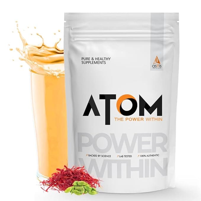 AS-IT-IS ATOM Weight Gainer 1kg | Kesar Elaichi | 13 servings | 61.1g Carbs & 8.8g Proteins | Easy Source of Weight-Gaining Calories | Boosts Workout Performance
