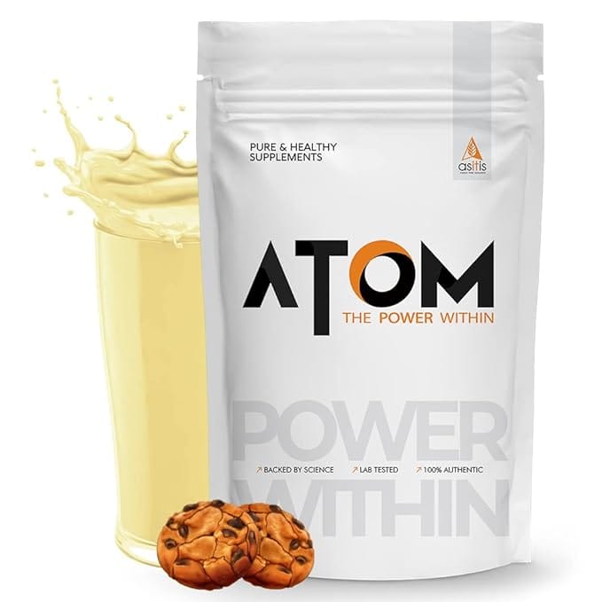 AS-IT-IS Nutrition ATOM Whey Protein Isolate 1kg | Cookie Hazel Fusion | 28 Servings | 30g protein | 6.1g BCAA & 13g EAA | Ultra-Pure Fast Acting Protein