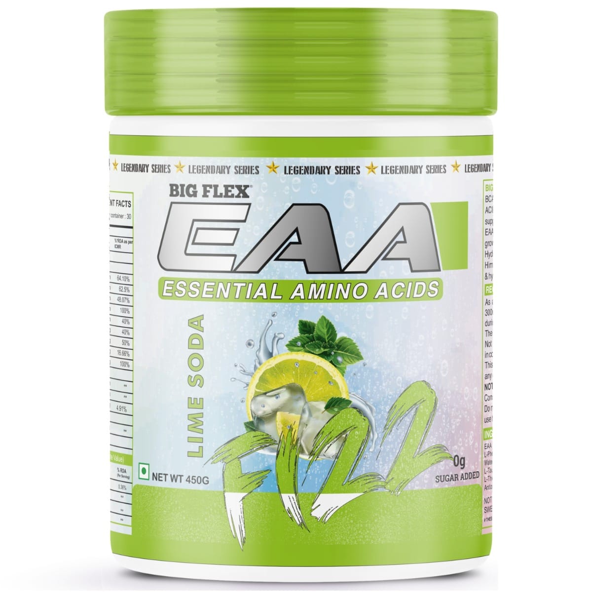 Bigflex EAA (Essential amino acids) Limkaa Lime Soda Fizz (450 Gm) 30 Servings
