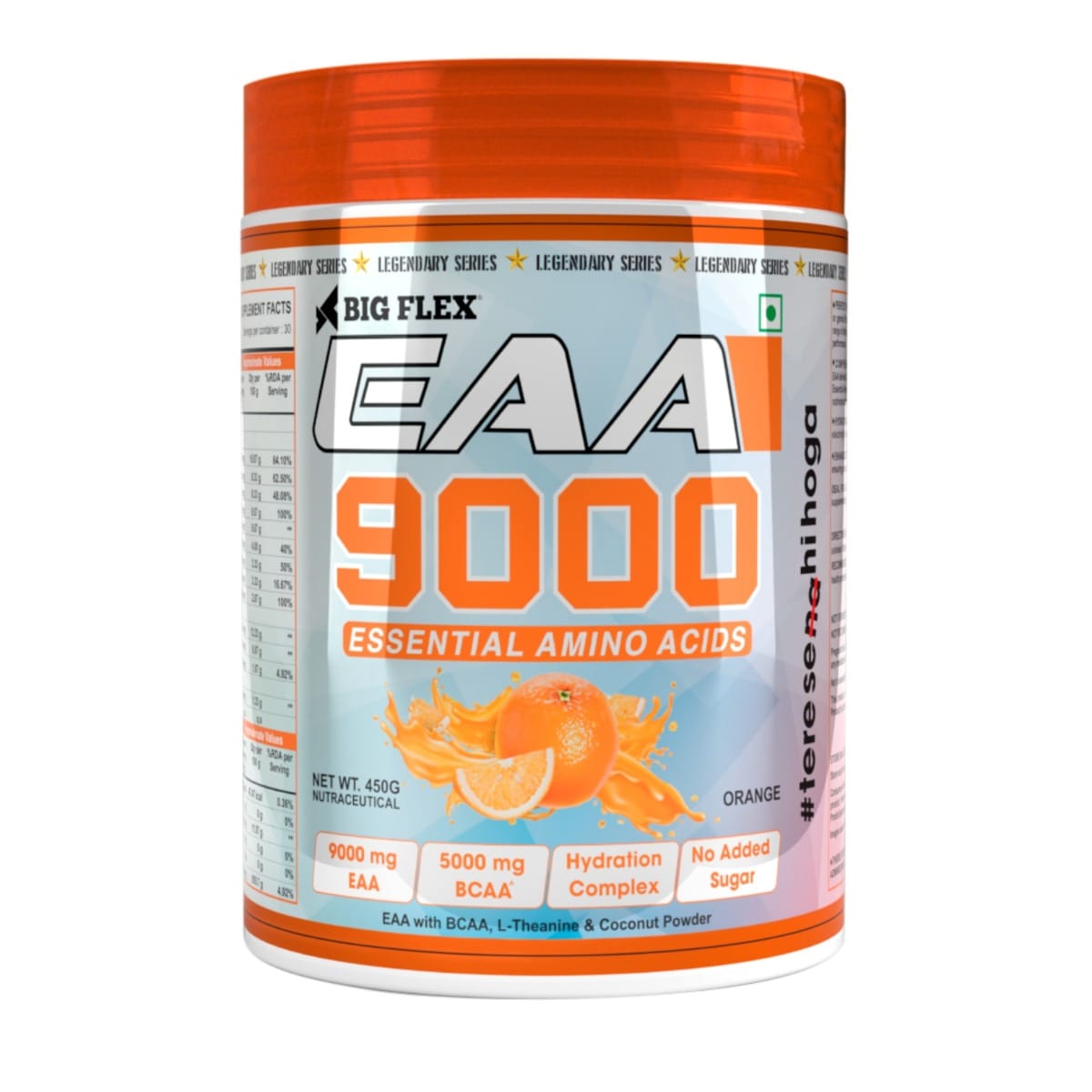 Bigflex EAA (Essential amino acids) Orange Fizz (450 Gm) 30 Servings