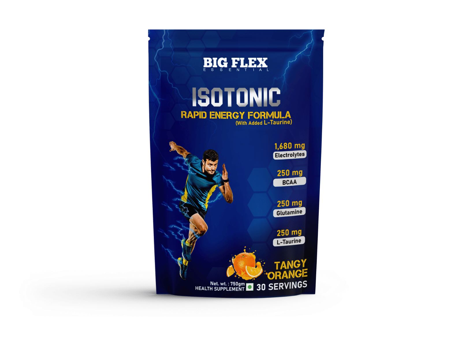 Bigflex Essential Isotonic Instant Energy Drink 30 Servings To Boost Athletic Performance And Endurance (Lemon Flavour)