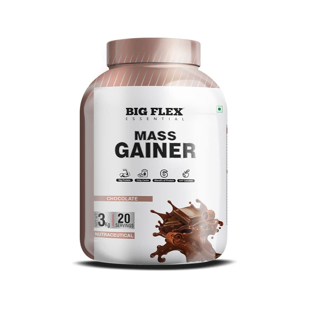 Bigflex Essential Mass Gainer (Chocolate)-JAR(3Kg)