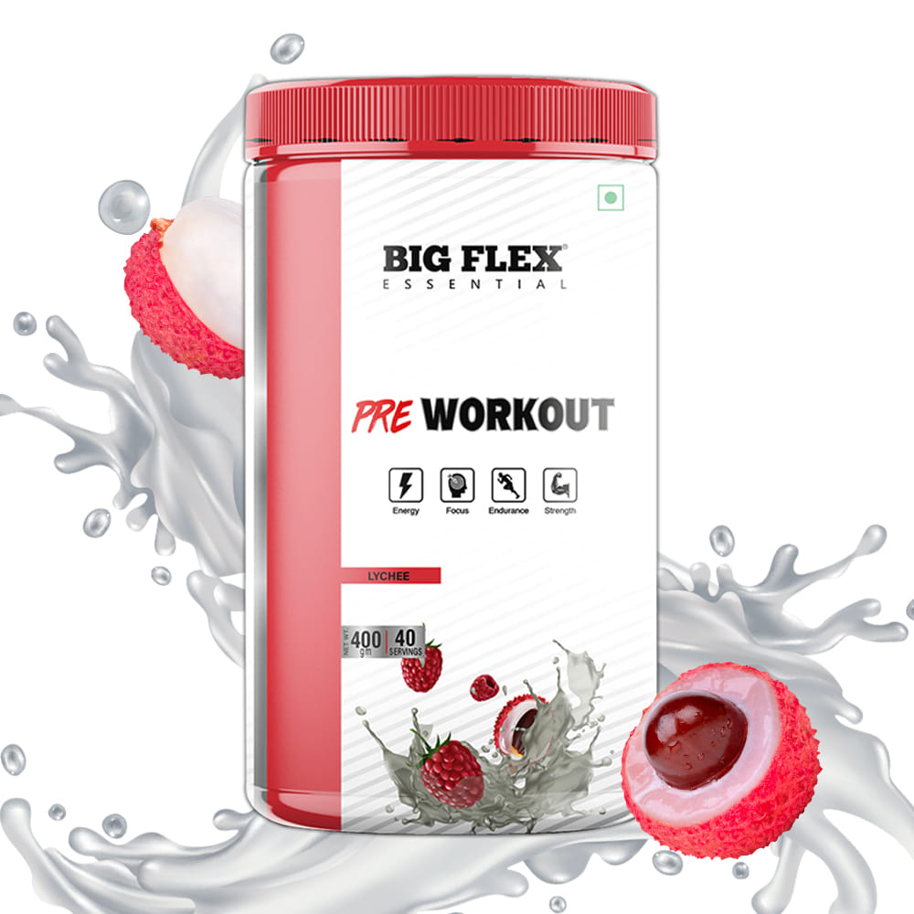 Bigflex Essential Pre - Workout (Lychee) (400Gm) - Jar