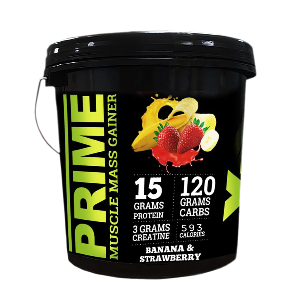 Bigflex Prime Mass Gainer (Strawberry-Banana) (6 Kg)