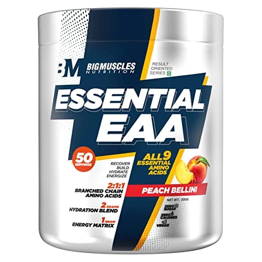 Bigmuscles Nutrition Essential Eaa [50 Servings, Peach Bellini], 