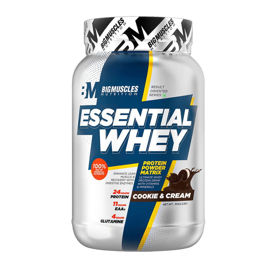 Bigmuscles Nutrition Essential Whey 1Kg Cookie & Cream