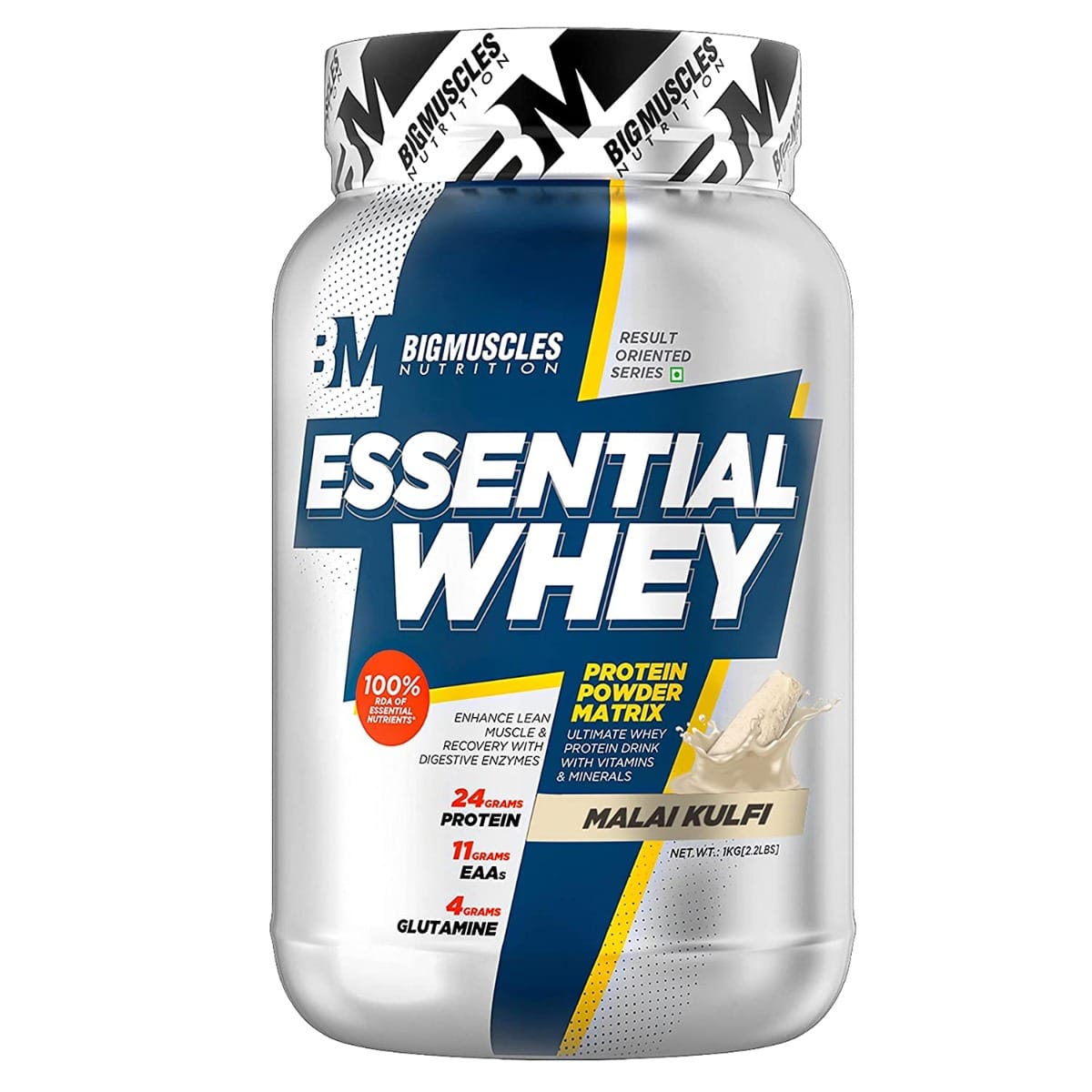 Bigmuscles Nutrition Essential Whey 1Kg Malai Kulfi