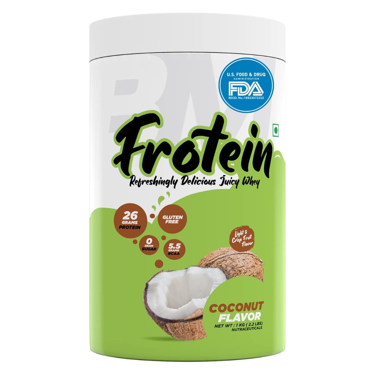 Bigmuscles Nutrition Frotein Coconut Whey Protein (30 Servings, 1 Kg)