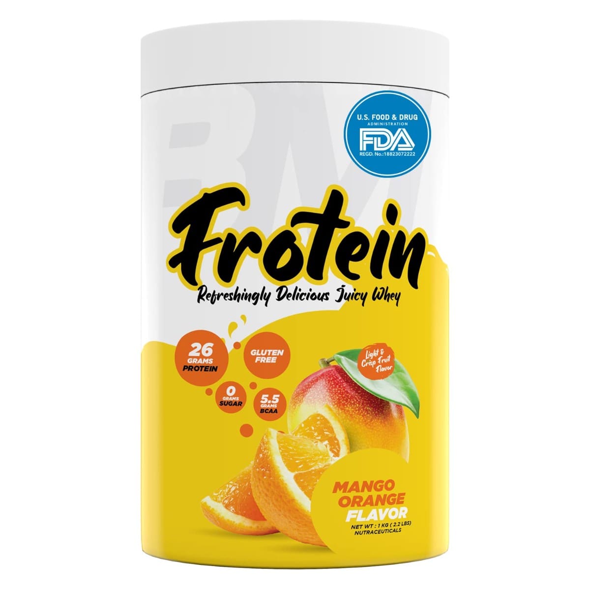 Bigmuscles Nutrition Frotein Mango Orange Whey Protein 1Kg