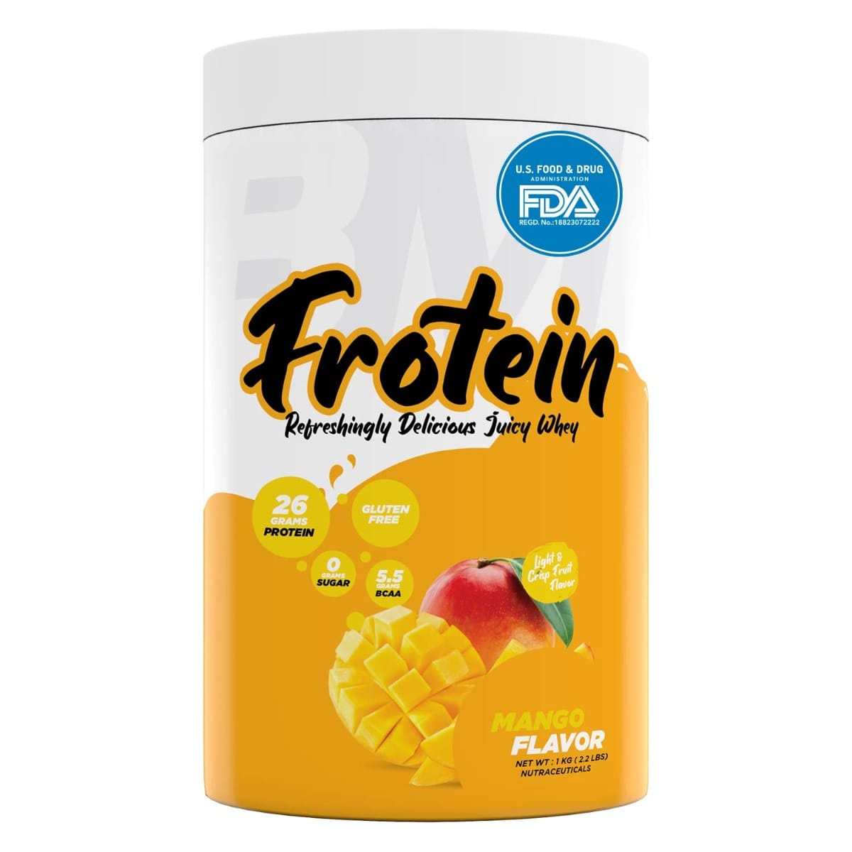 Bigmuscles Nutrition Frotein Mango Whey Protein 1Kg