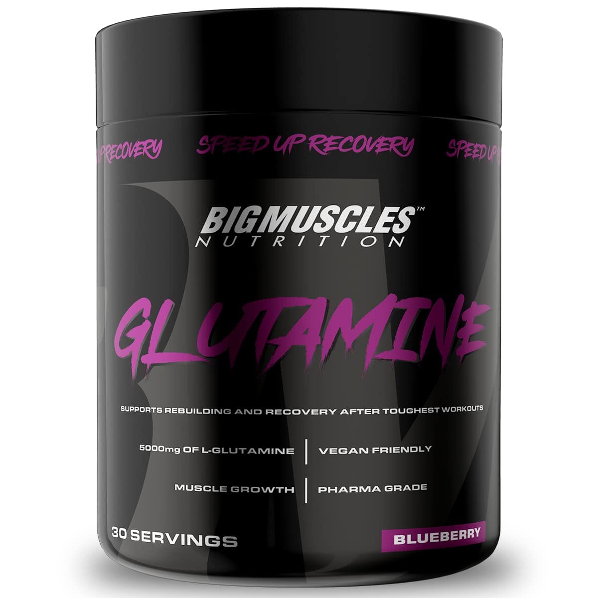 Bigmuscles Nutrition Glutamine [30 Servings, Blueberry]