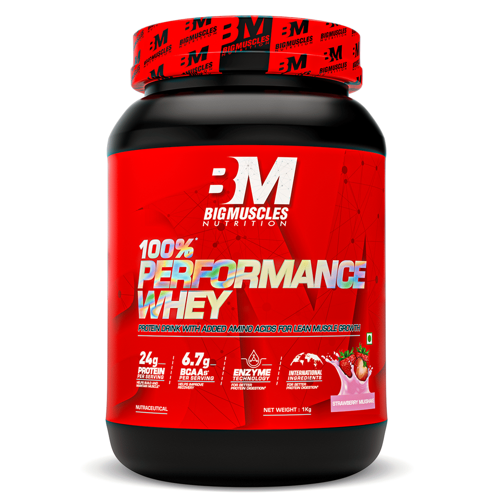 Bigmuscles Nutrition Performance Whey 1Kg Strawberry Milkshake