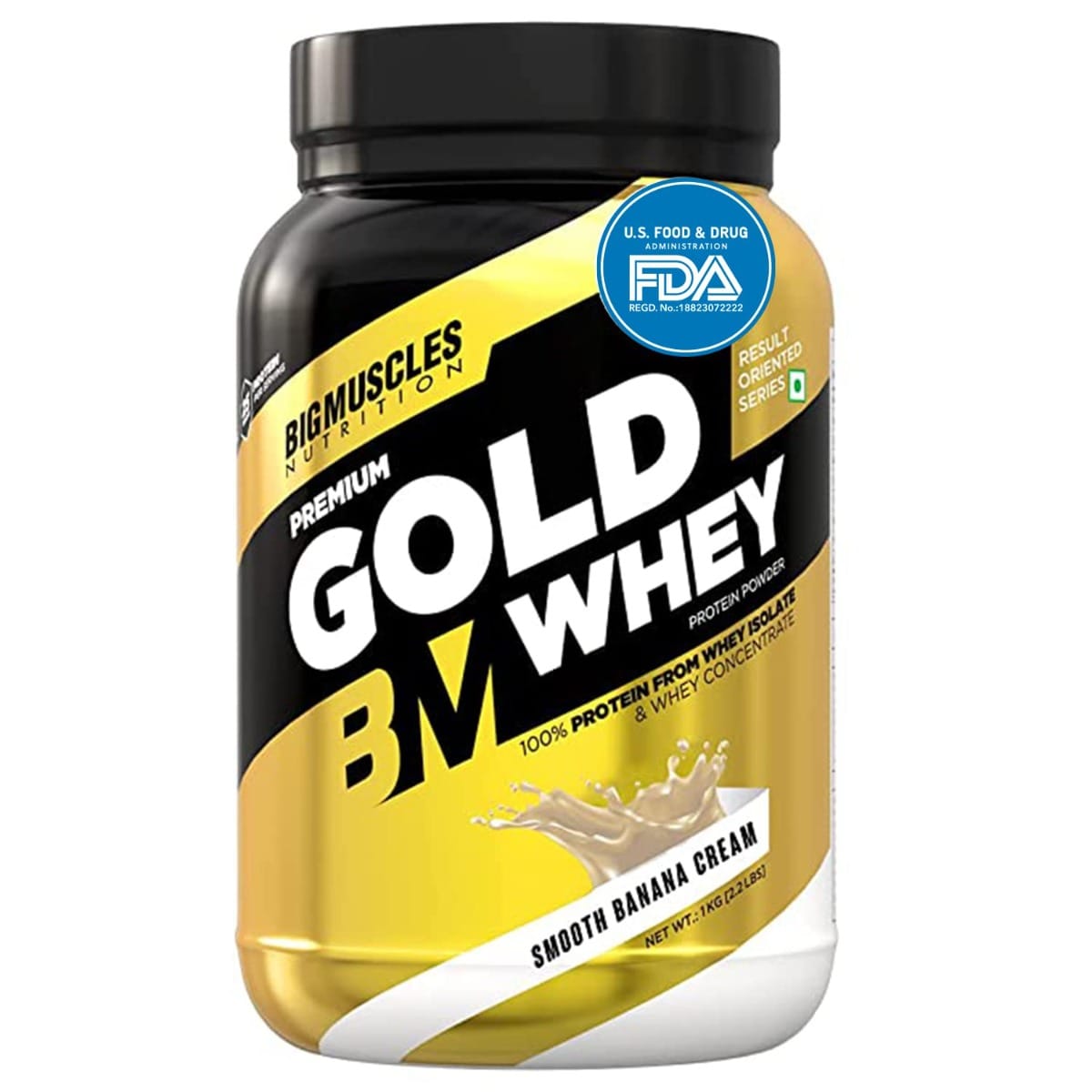Bigmuscles Nutrition Premium Gold Whey 1Kg [Smooth Banana Cream]