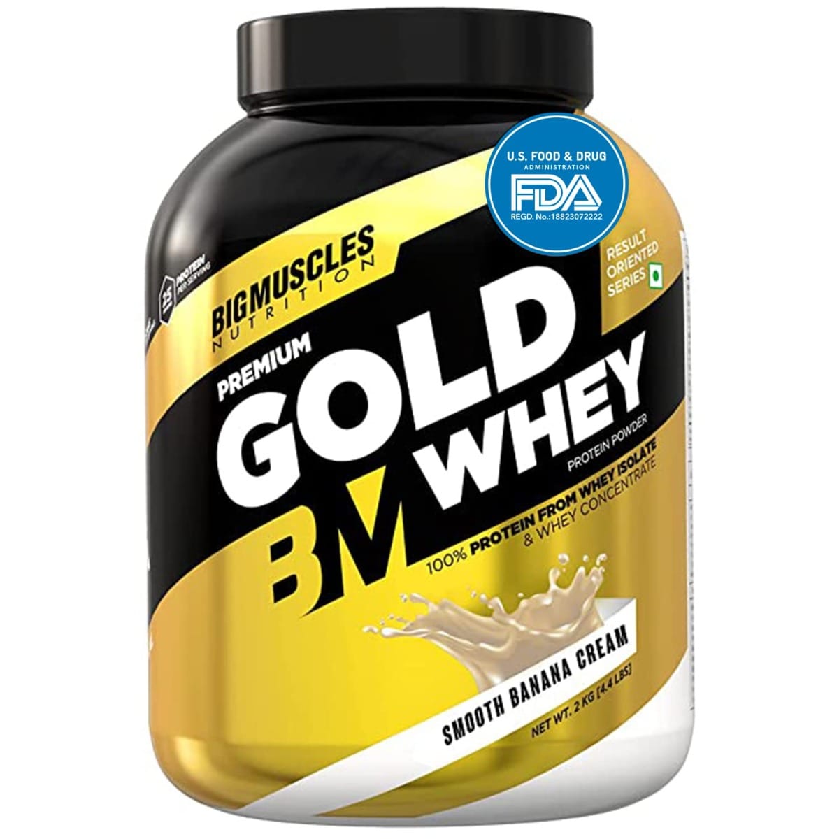 Bigmuscles Nutrition Premium Gold Whey 2Kg [Smooth Banana Cream]