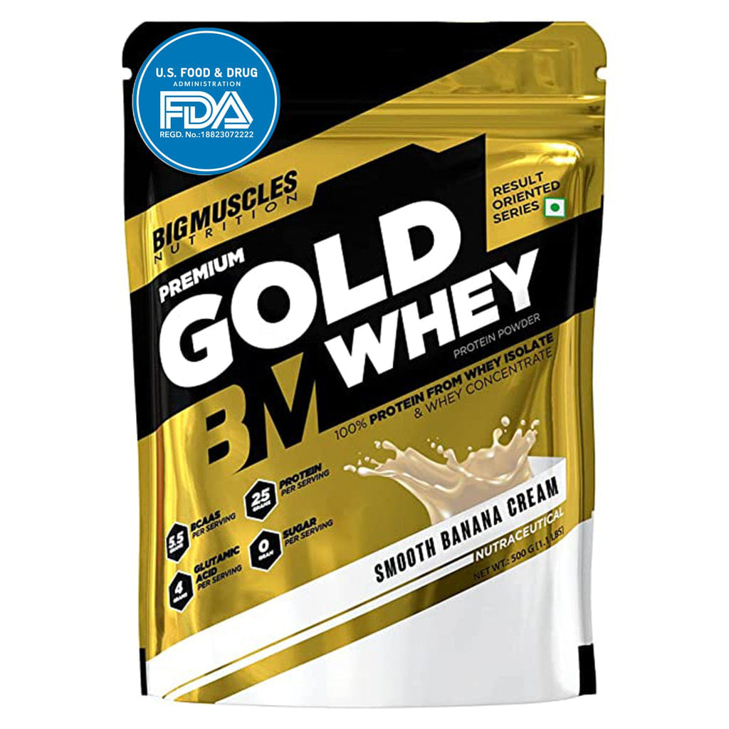 Bigmuscles Nutrition Premium Gold Whey 500G [Smooth Banana Cream]