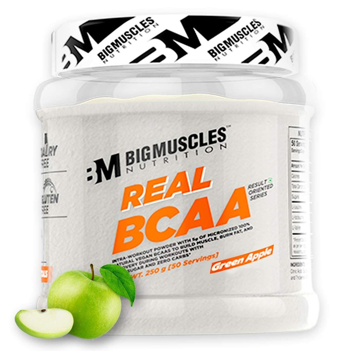 Bigmuscles Nutrition Real BCAA Green Apple 50 Serving (250 Gm)