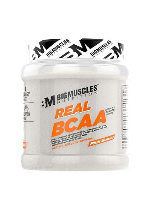 Bigmuscles Nutrition Real BCAA Pink Guava 50 Serving (250 Gm)