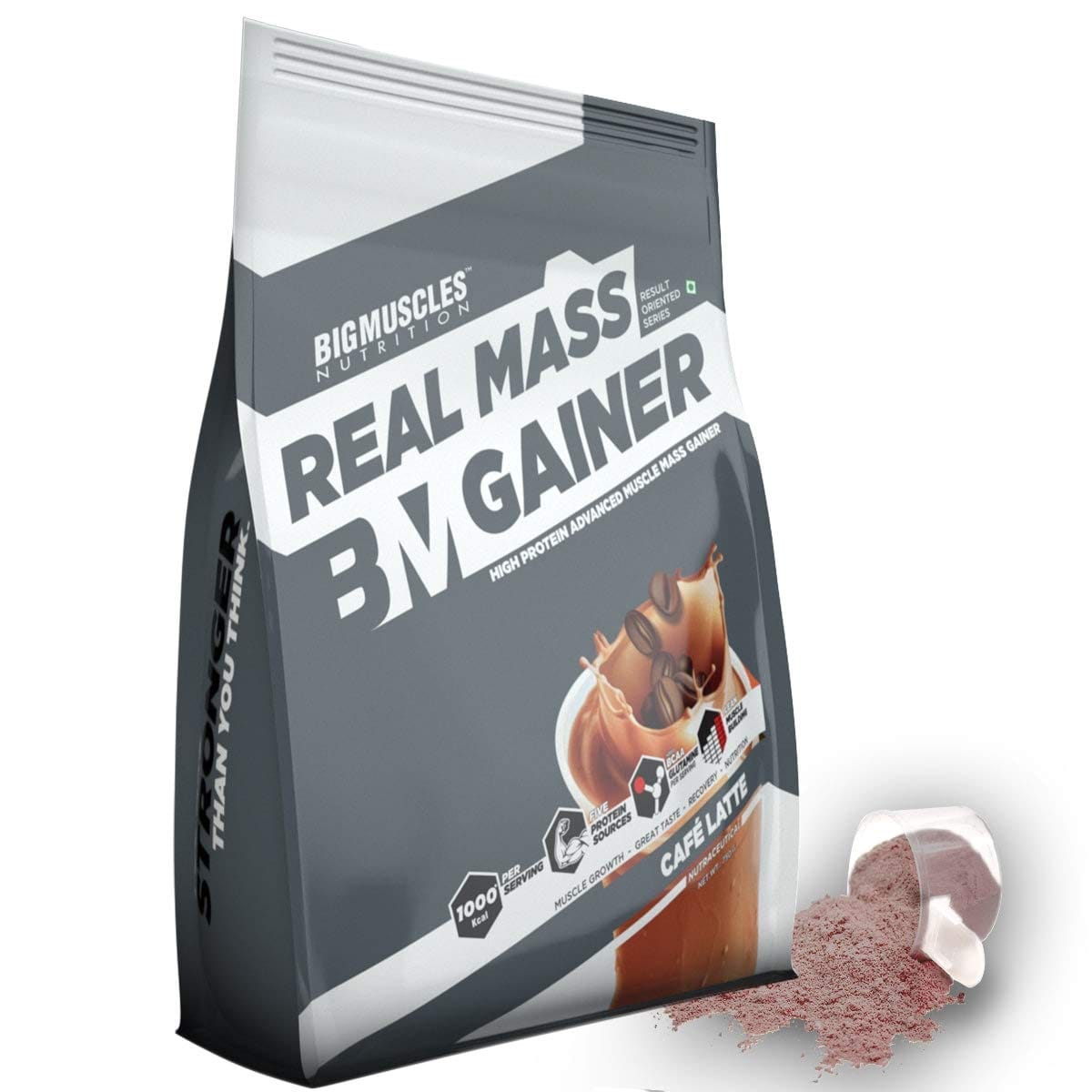 Bigmuscles Nutrition Real Mass Gainer Cafe Latte 750G