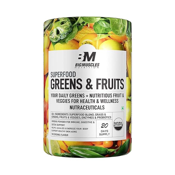 Bigmuscles Nutrition Superfood: Greens & Fruit  20 Servings