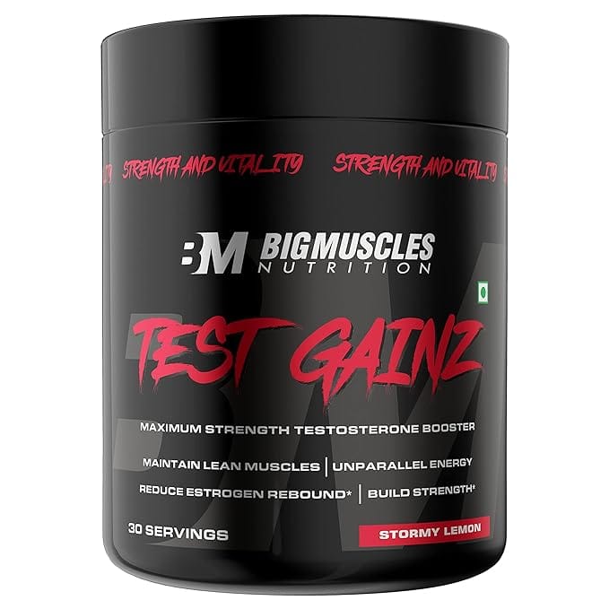 Bigmuscles Nutrition Test Gainz [30 Servings, Stormy Lemon]