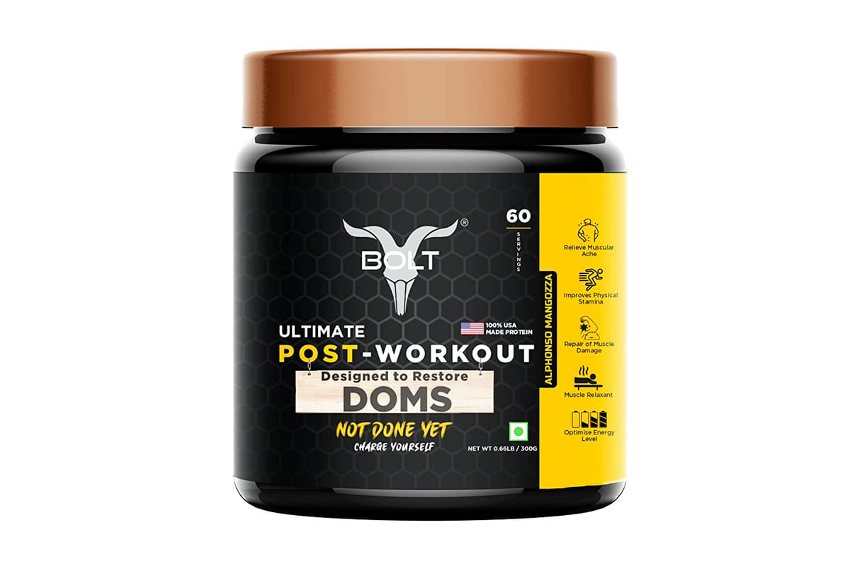 Bolt Ultimate Post Workout | Designed to Restore DOMS | Alphanso Mangozza | 300g | 60 Servings