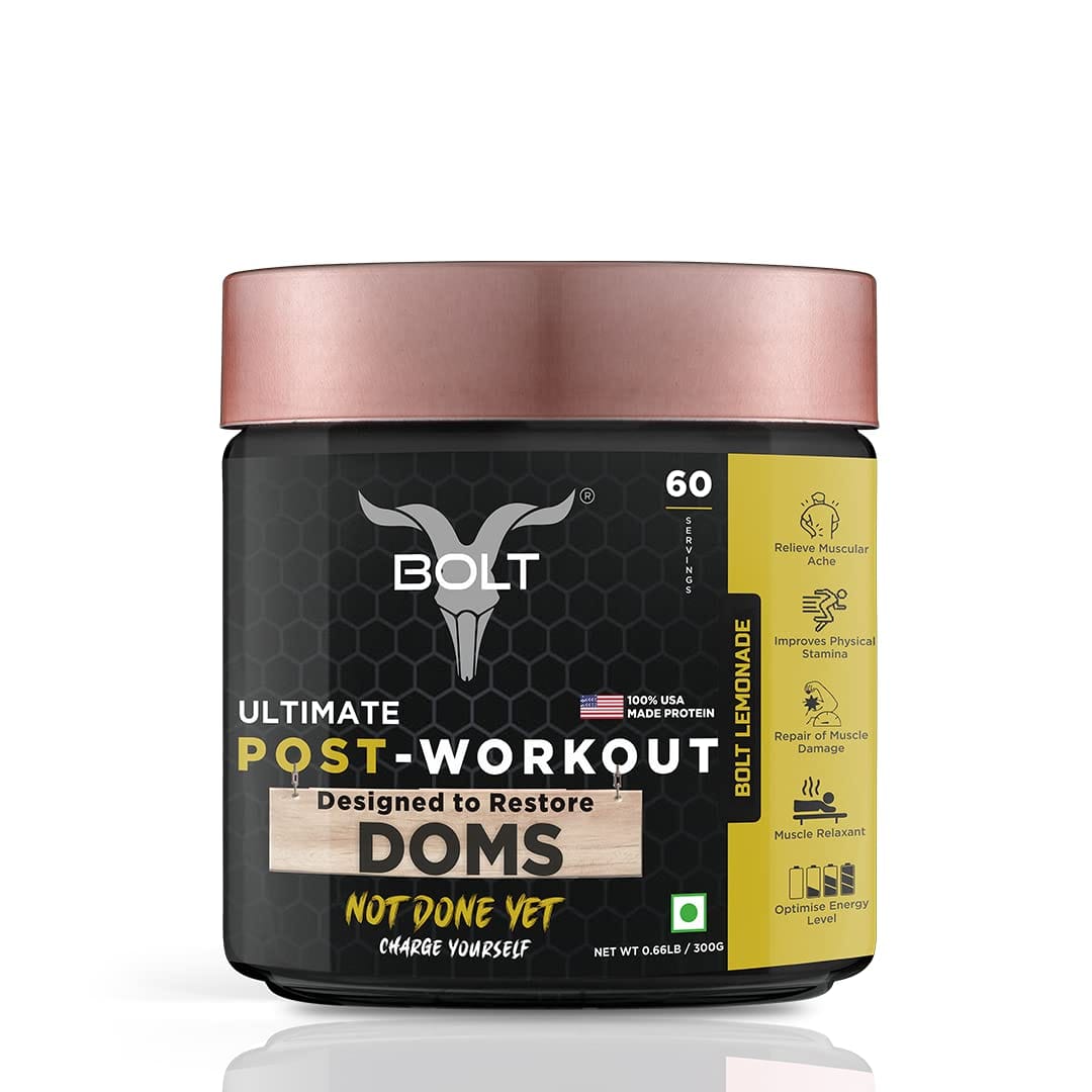 Bolt Ultimate Post Workout | Designed to Restore DOMS | Bolt Lamonade | 300g | 60 Servings