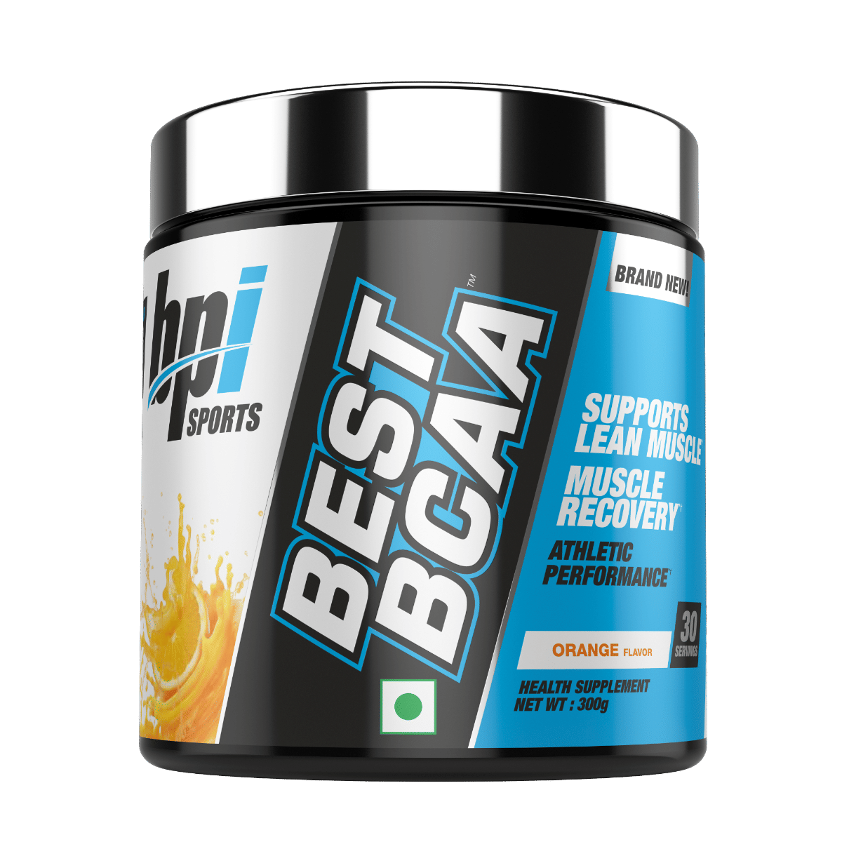 BPI Sports Best BCAA | BCAA Powder | Branched Chain Amino Acids | Muscle Recovery | Muscle Protein Synthesis | Lean Muscle | Improved Performance | Hydration | Orange| 300 grams|30 servings
