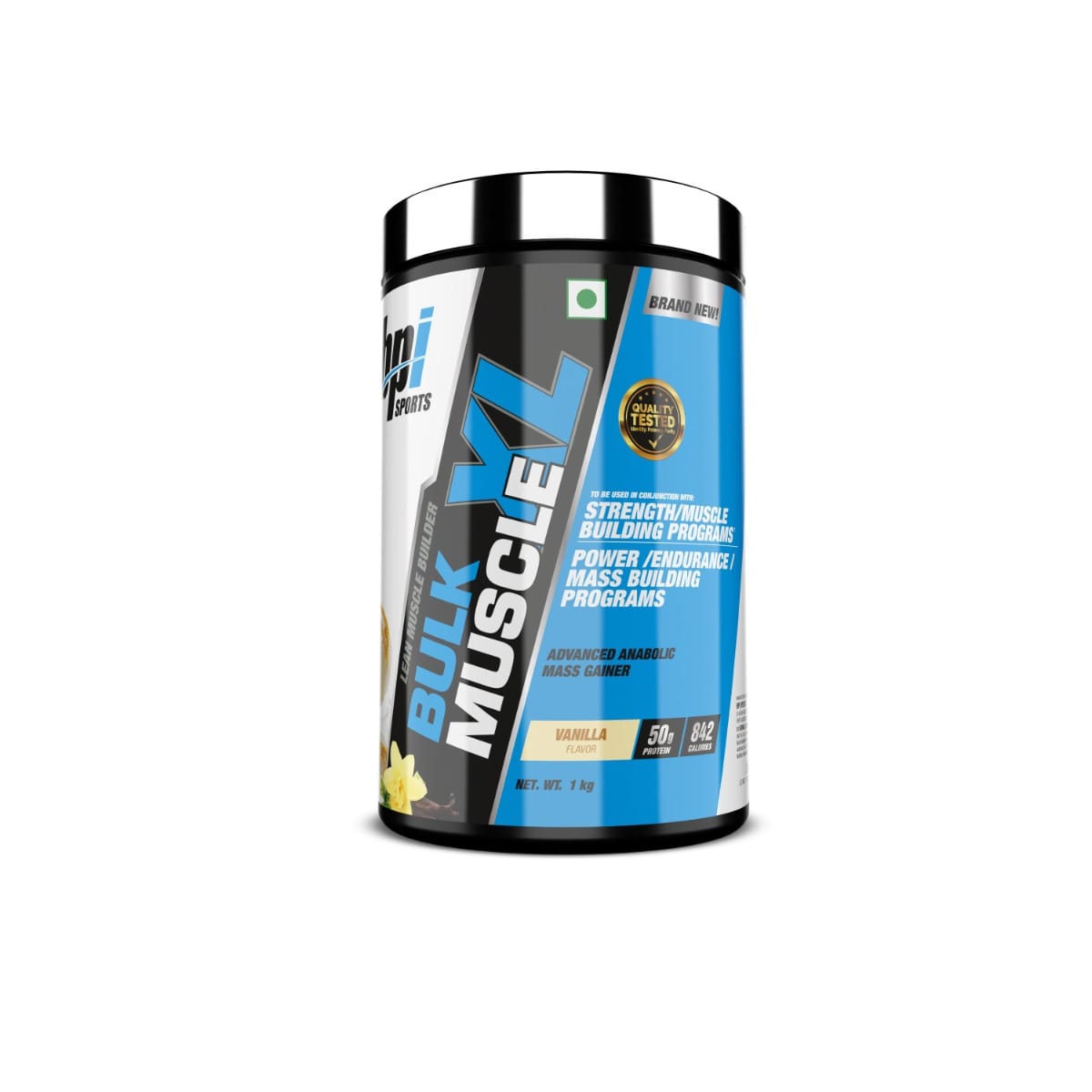 BPI Bulk Muscle XL |Gain Weight, Post|Workout, 50g Protein, 144g Carb, Vanilla, 1kg