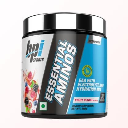 BPI Sports Essential Aminos  | Essential Amino Acids (EAAs) | Recovery, Muscle Growth, Hydration| Fruit Punch| 30 Servings | 300 gm