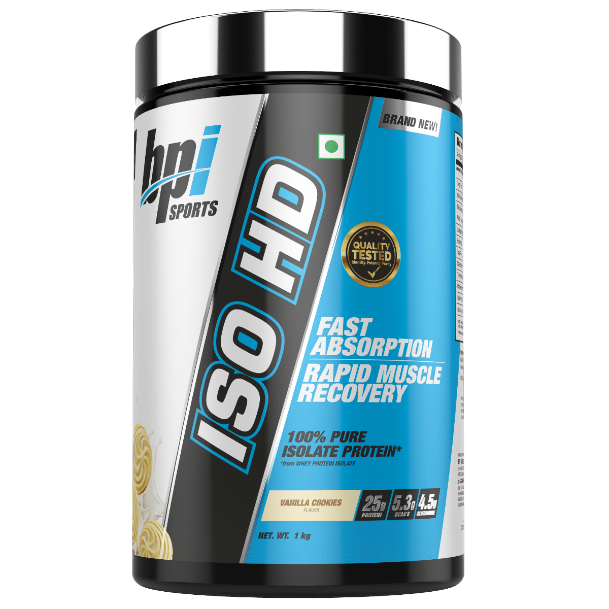 BPI Sports Iso Hd | Whey protein isolates | Muscle Growth, Recovery, Weight Loss, Meal Replacement | Low Carb, Low Calorie | for Men & Women | Vanilla Cookie|1 kg
