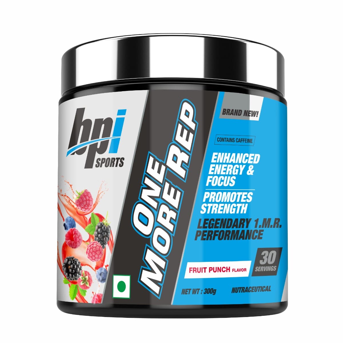BPI Sports One More Rep Pre|Workout Powder | Increase Energy and Stamina | Intense Strength | Recover Faster| Fruit Punch | 300 GM|30 servings