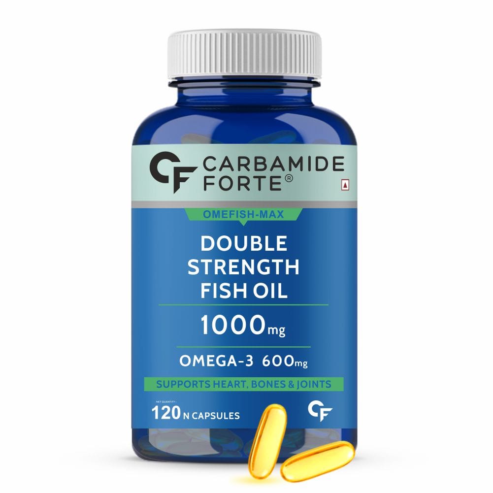 Carbamide Forte Double Strength Fish Oil 1000mg with Omega 3 600mg -60 Capsules