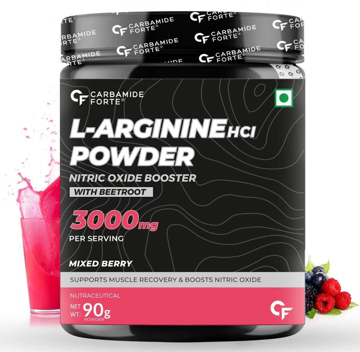 Carbamide Forte L Arginine Powder with Beetroot 3000mg - Mixberry - 90g
