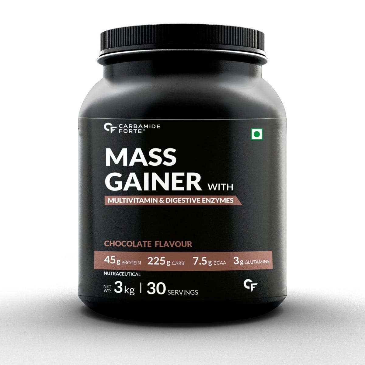 Carbamide Forte Mass Gainer with Multivitamin & Digestive Enzymes- For Gym Goers - 3kg