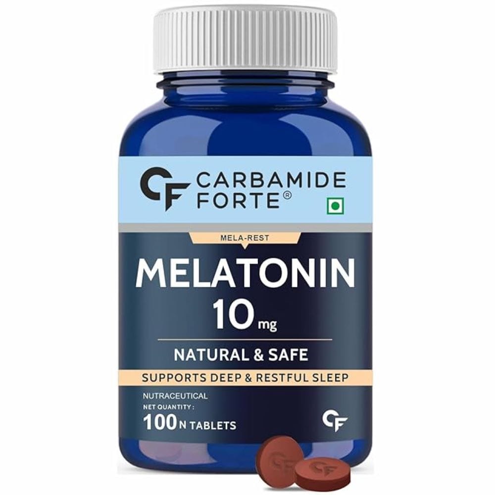 Carbamide Forte Melatonin 10mg Sleeping Aid Pills | Sleep Supplement - 30 Veg Tablets