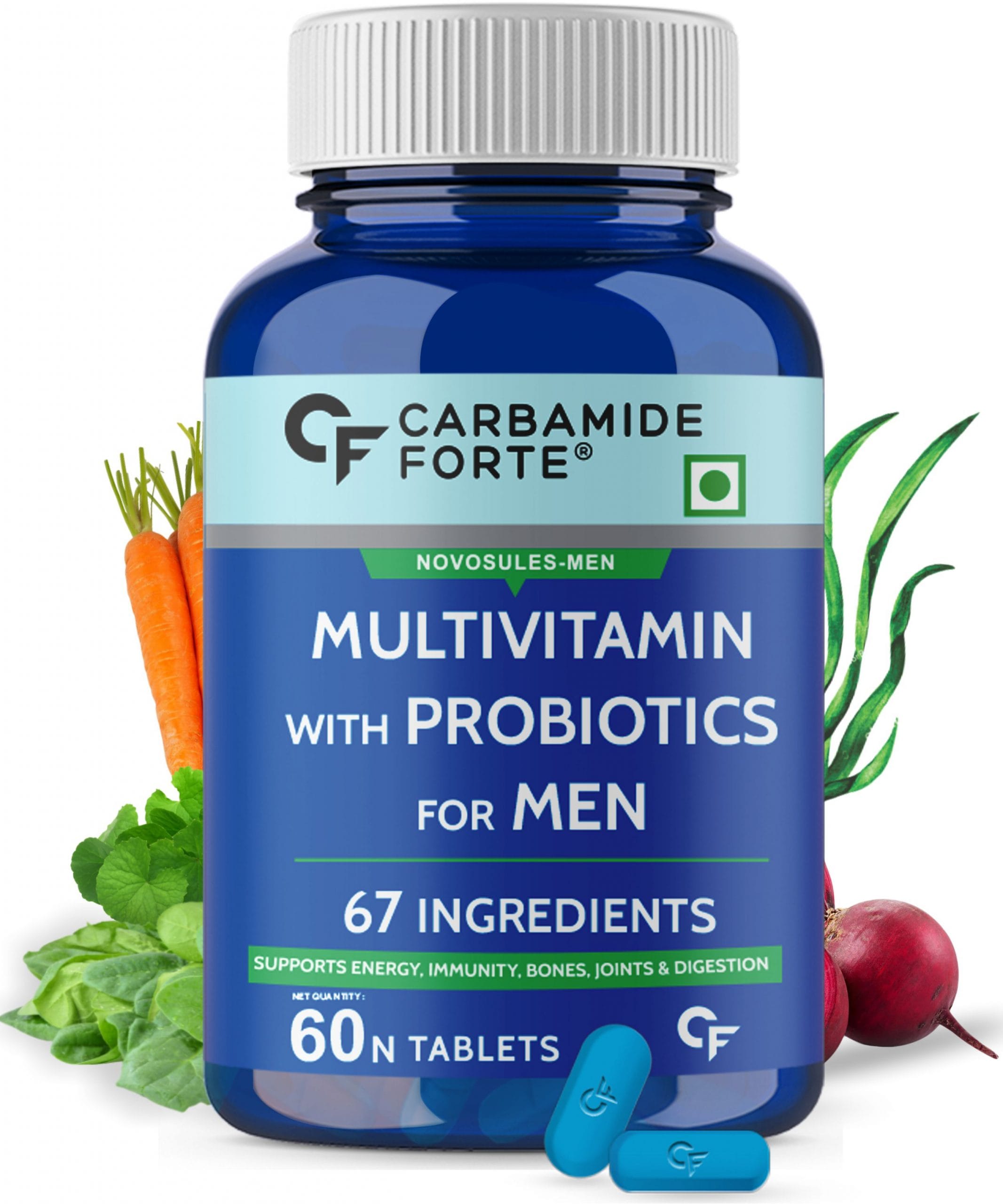 Carbamide Forte Multivitamin 67 Ingredients Minerals| 120 Veg Tablets | Energy | Immunity | Bones | Joints | Digestion
