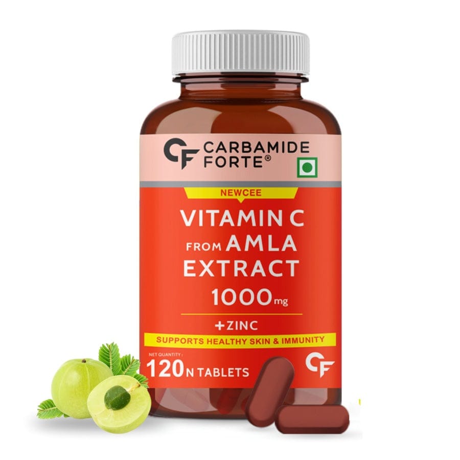 Carbamide forte Vitamin C with Zinc Tablets with Plant Extracts for Immunity – 120 Veg Tablets