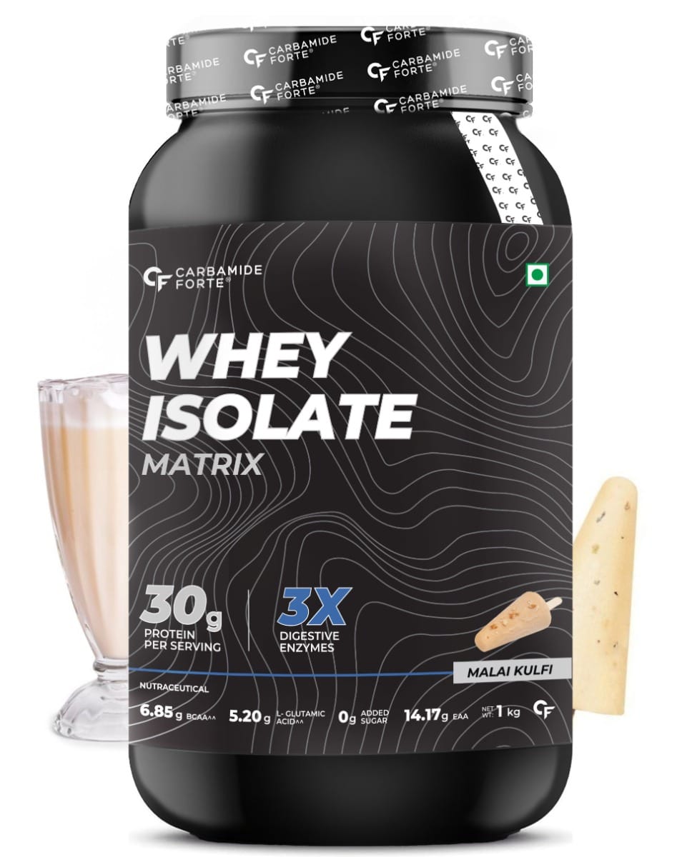 Carbamide Forte Whey Isolate Matrix Protein Powder - With Added Multivitamin & Minerals - Caramel Vanilla - 1Kg