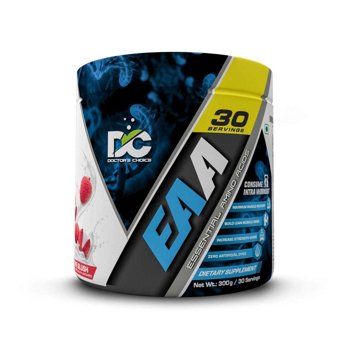 DC DOCTOR'S CHOICE EAA (Essential Amino Acids) BCAA for Intra-Workout/Post Workout 300grams (Blueberry- 30 Servings), Powder