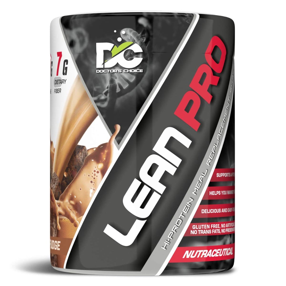 DC DOCTOR'S CHOICE Lean Pro Meal Replacement Shake fusion of 7gm Dietary FIBER |36gm Protein|10gm EAAs & Glutamine|0 Sugar|Weight Management supplement for Men,Women 500g,USA FDA REGD. Blue,