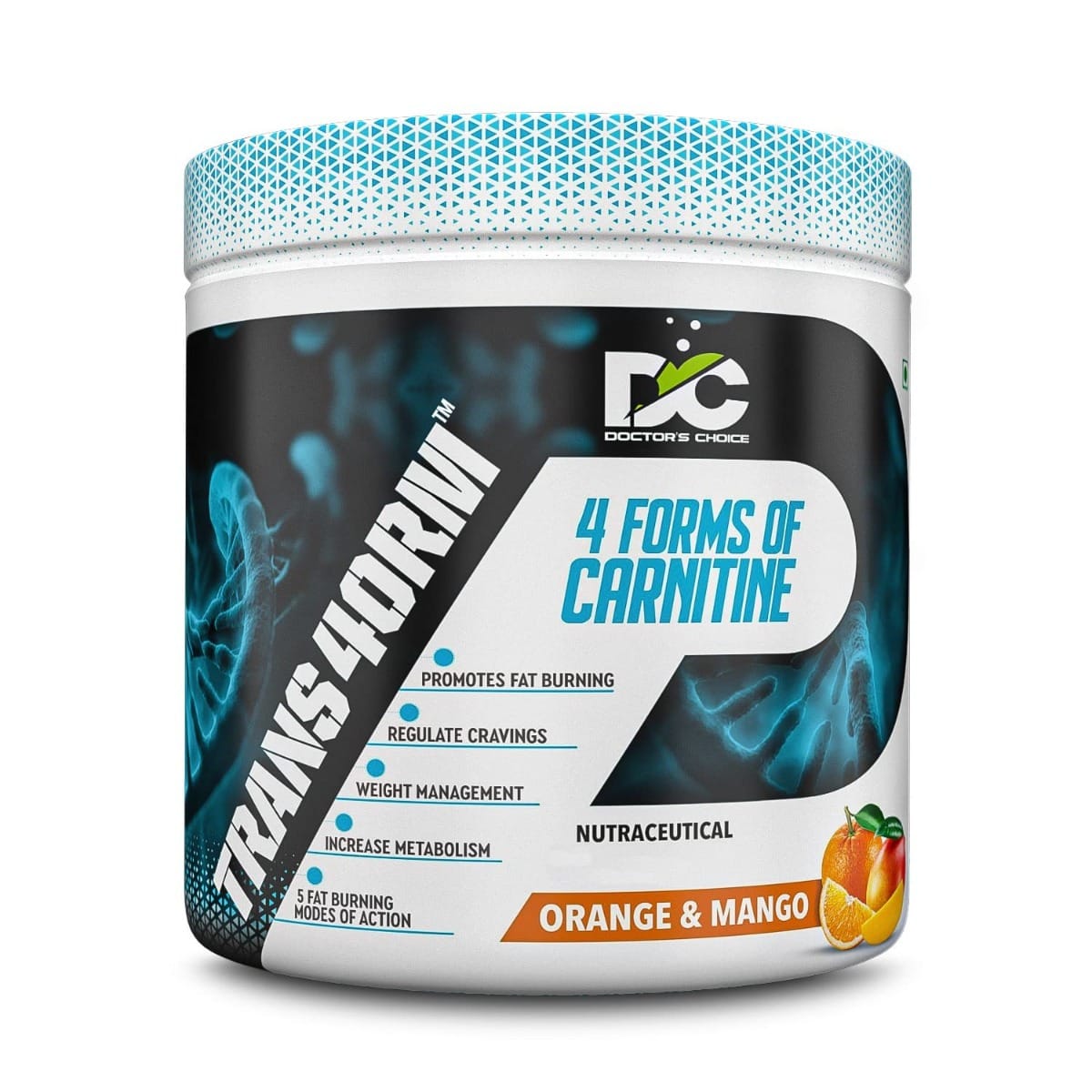 DC DOCTOR'S CHOICE TRANSFORM | 4 Forms of CARNITINE 1000mg Blend|CLA 500mg|GARCINIA CAMBOGIA 500mg|L Carnitine | Regulate Cravings, Boost Energy & Endurance,USA FDA REGD (Appletini, 30 Servi