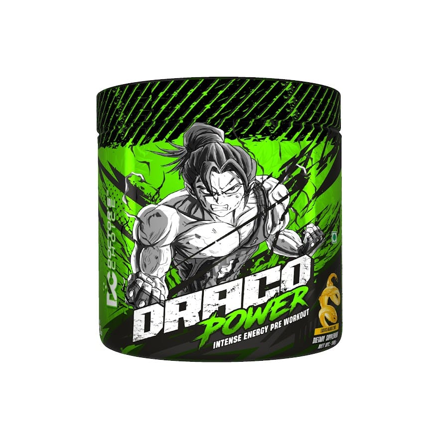 DC DOCTORS CHOICE Pre Workout Draco Power Extreme Power, Endurance, Energy, Focus, Beta Alanine, Caffeine, L -Citrulline 20 Serving (Tropical Watermelon Burst) - 100g