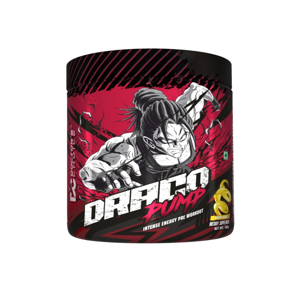 DC DOCTORS CHOICE Pre Workout Draco Pump for Instant Clean Energy and Intense Focus, Citrulline dl-Malate, Arginine - 20 Serving (Bloody Orange) - 100g