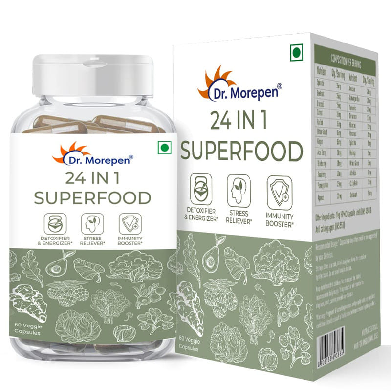 Dr. MOREPEN 24 in 1 SUPERFOOD |DAILY GREEN DETOX | ALKALIZING BLEND | ANTIOXIDANT & ANTIINFLAMMATORY SUPPORT | IMMUNITY SUPPORT | DIGESTION & METABOLISM | DAILY HEALTH BOOSTER