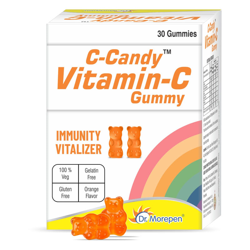 DR. MOREPEN C-Candy Vitamin C Gummies for Kids & Adults, Immunity Booster Supplement - 30 Orange Gummies