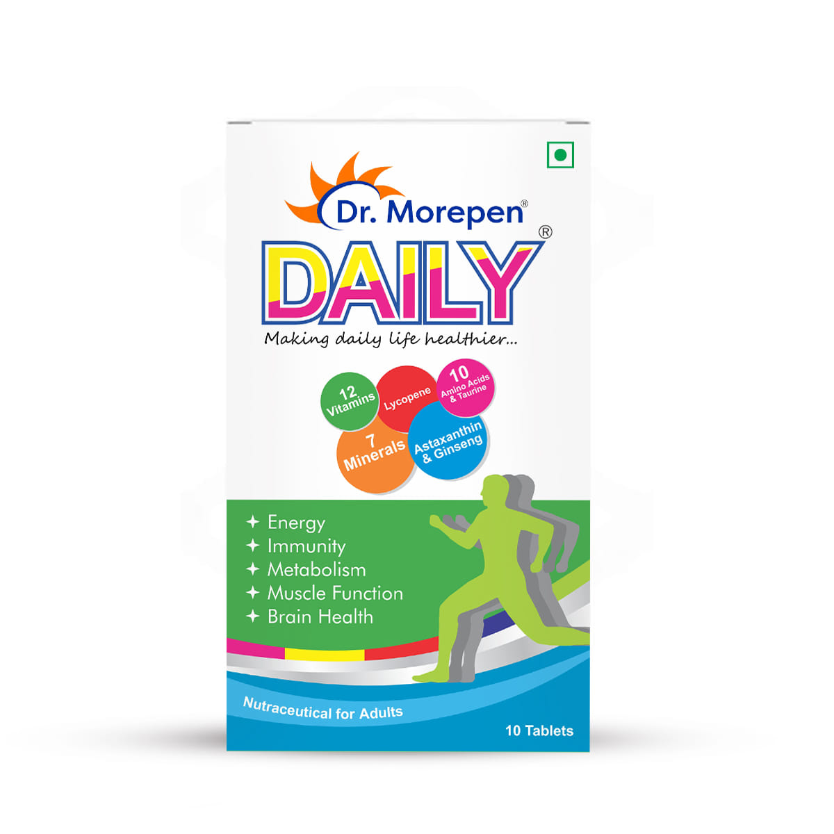 DR. MOREPEN Daily Multivitamin Tablets for Women & Men Multivitamins & Minerals Supplement - 10 Veg Tablets