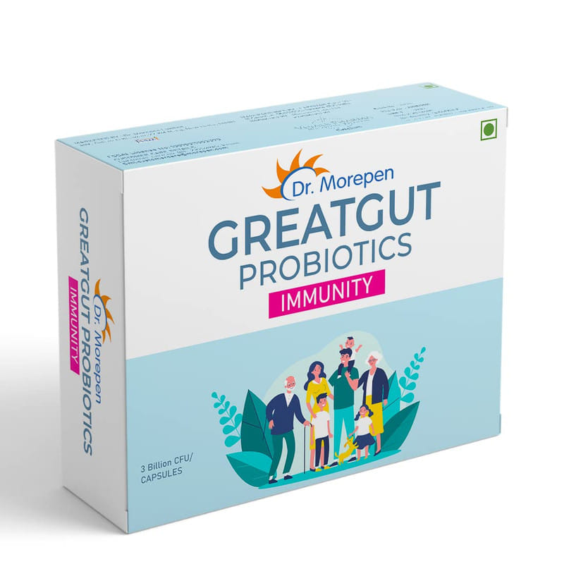 DR. MOREPEN Greatgut Probiotics For Immunity | 3 Billion CFUs | Natural, self stable Probiotic Supplement for Men and Women Of All Ages | Non GMO | Promotes Immune Function - 14 Veg Capsules