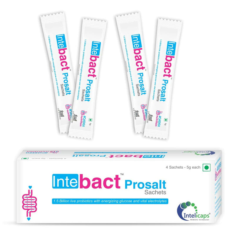 DR. MOREPEN Intebact Prosalt Sachets For Immunity with Live Probiotics For Gut With Electrolytes