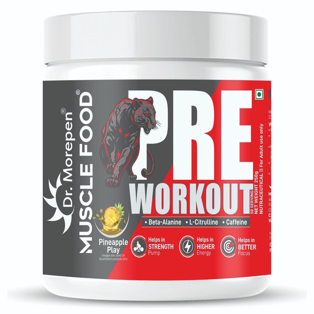 Dr. Morepen Muscle Food Pre Workout Pineapple - 250 g